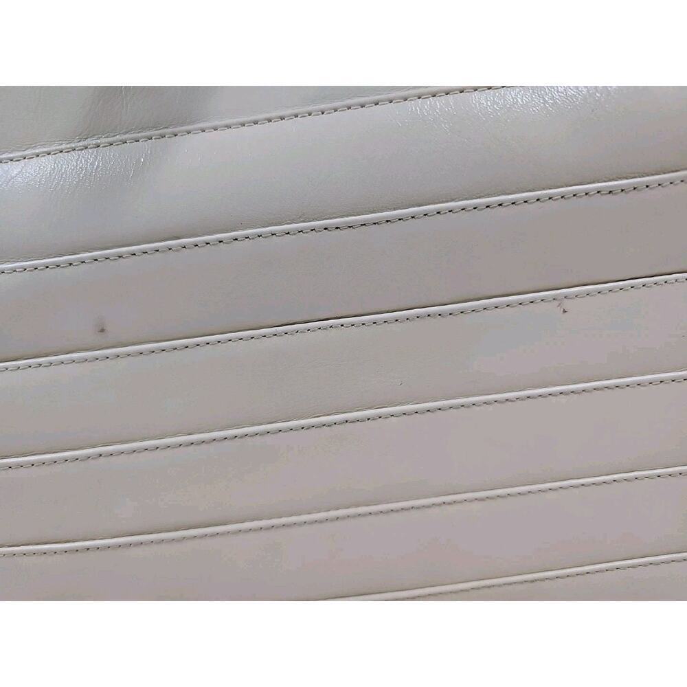 Foley's Ivory Leather Clutch Bag Made in Italy VTG. - Picture 10 of 14